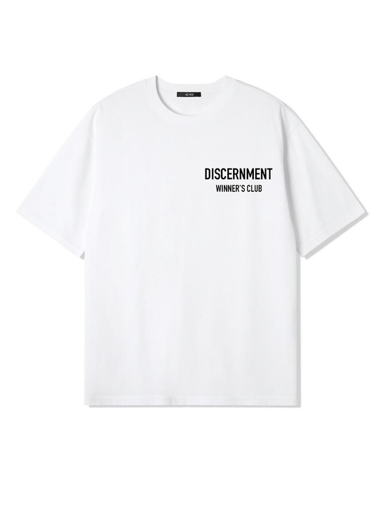 WHITE WINNERS CLUB OVERSIZED TEE