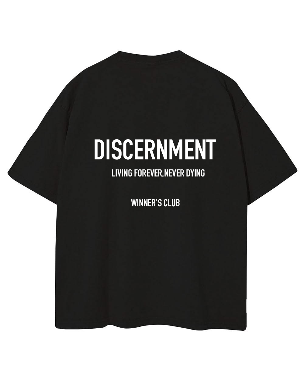 BLACK WINNERS CLUB OVERSIZED TEE