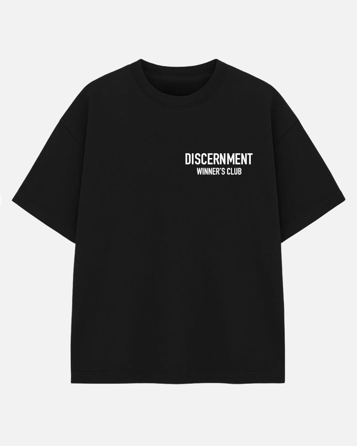 BLACK WINNERS CLUB OVERSIZED TEE