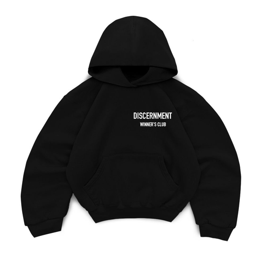 BLACK OVERSIZED WINNERS CLUB WARMER